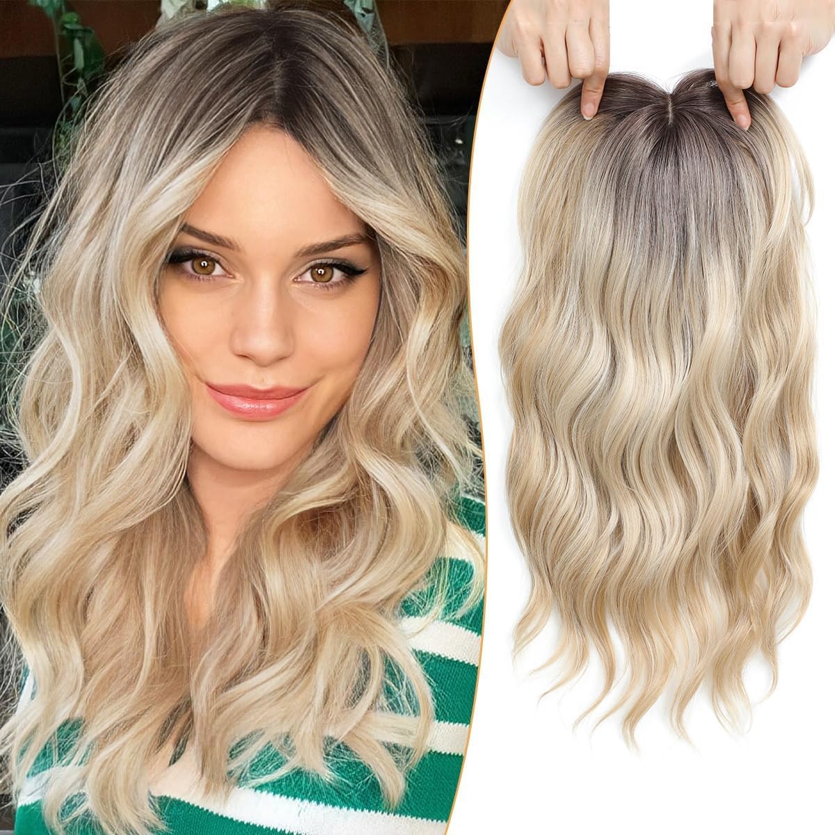 ⚡⚡ Final Hours –⚡2026 New Lightweight & Breathable Wavy Hair Topper