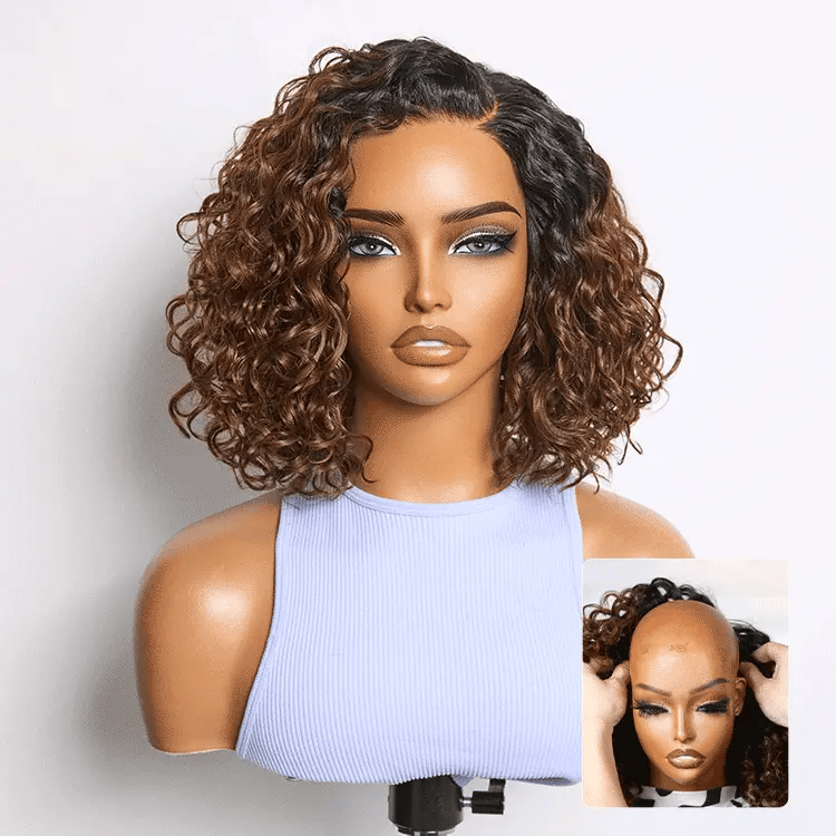🔥🔥Ready-to-Wear Glueless Curly Bob Wig