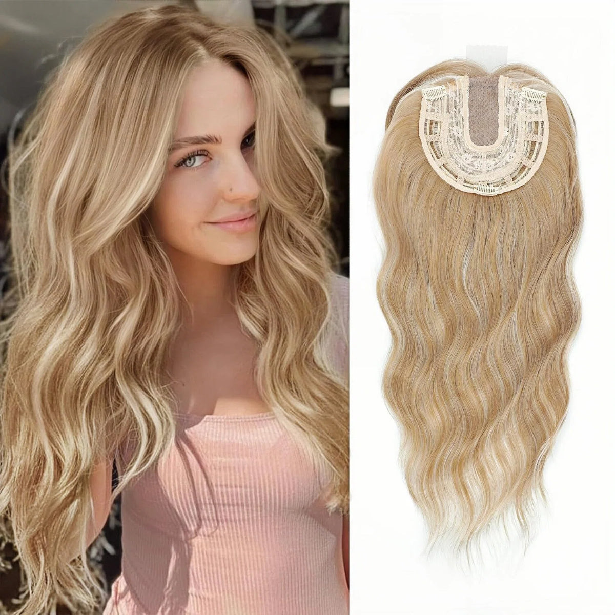 ⚡ Final Hours –⚡2026 New Lightweight & Breathable Wavy Hair Topper