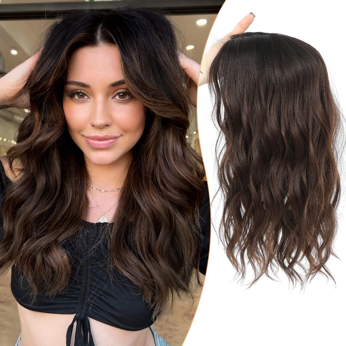⚡ Final Hours –⚡2026 New Lightweight & Breathable Wavy Hair Topper